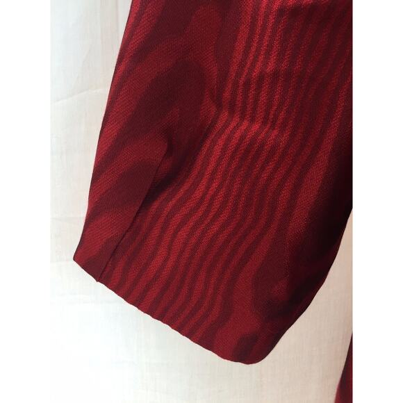 PEGGY JENNINGS BRIGHT Red Button Up Jacket Blazer Sz 10 - Picture 3 of 4